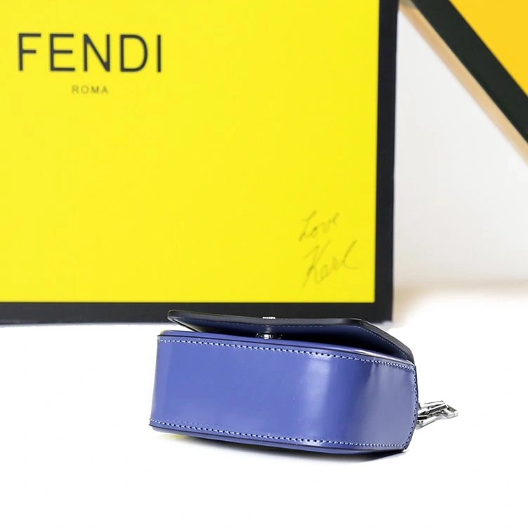 Vintage HOT Bag Nano Leather In Calf F Blue Fendi 0710